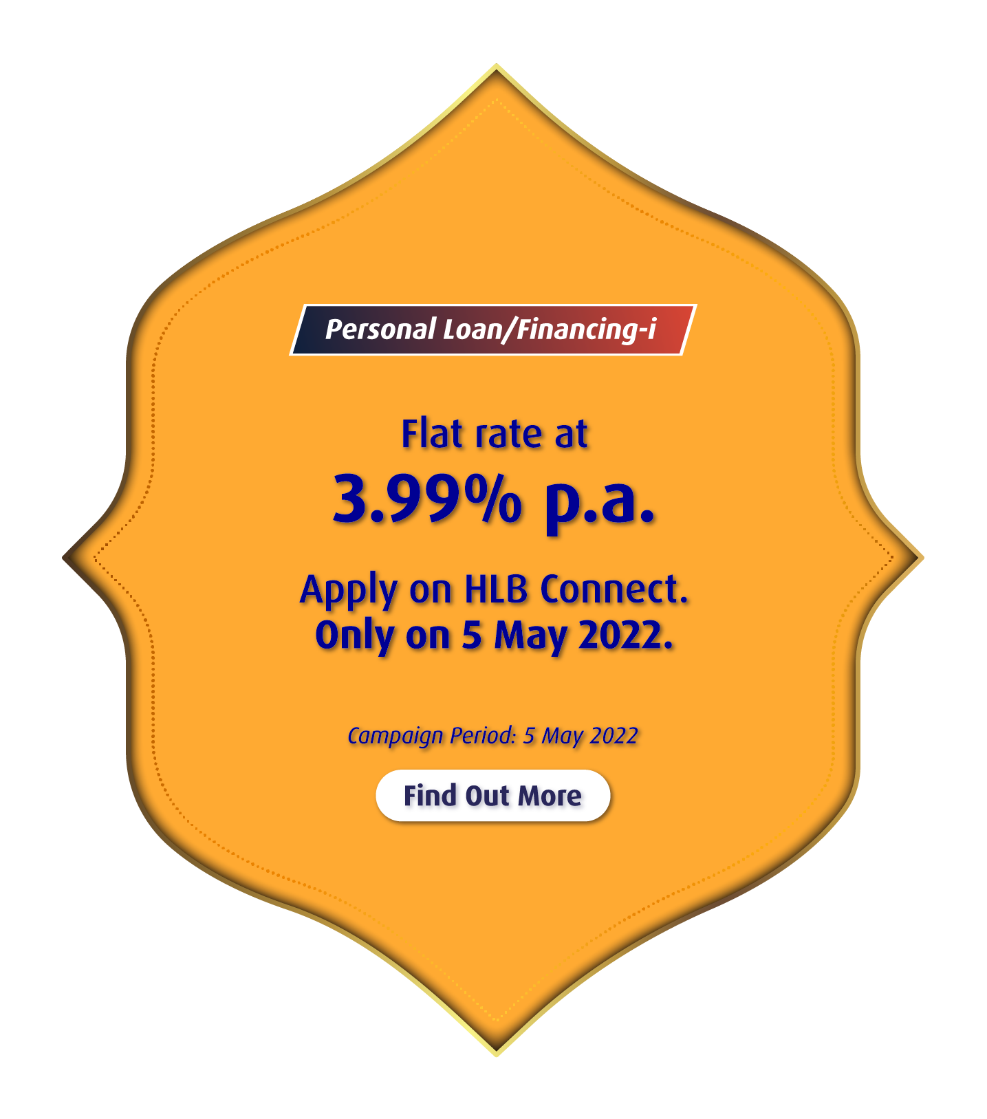Flat rate at 3.99% p.a. (1-day only on 5.5.2022)